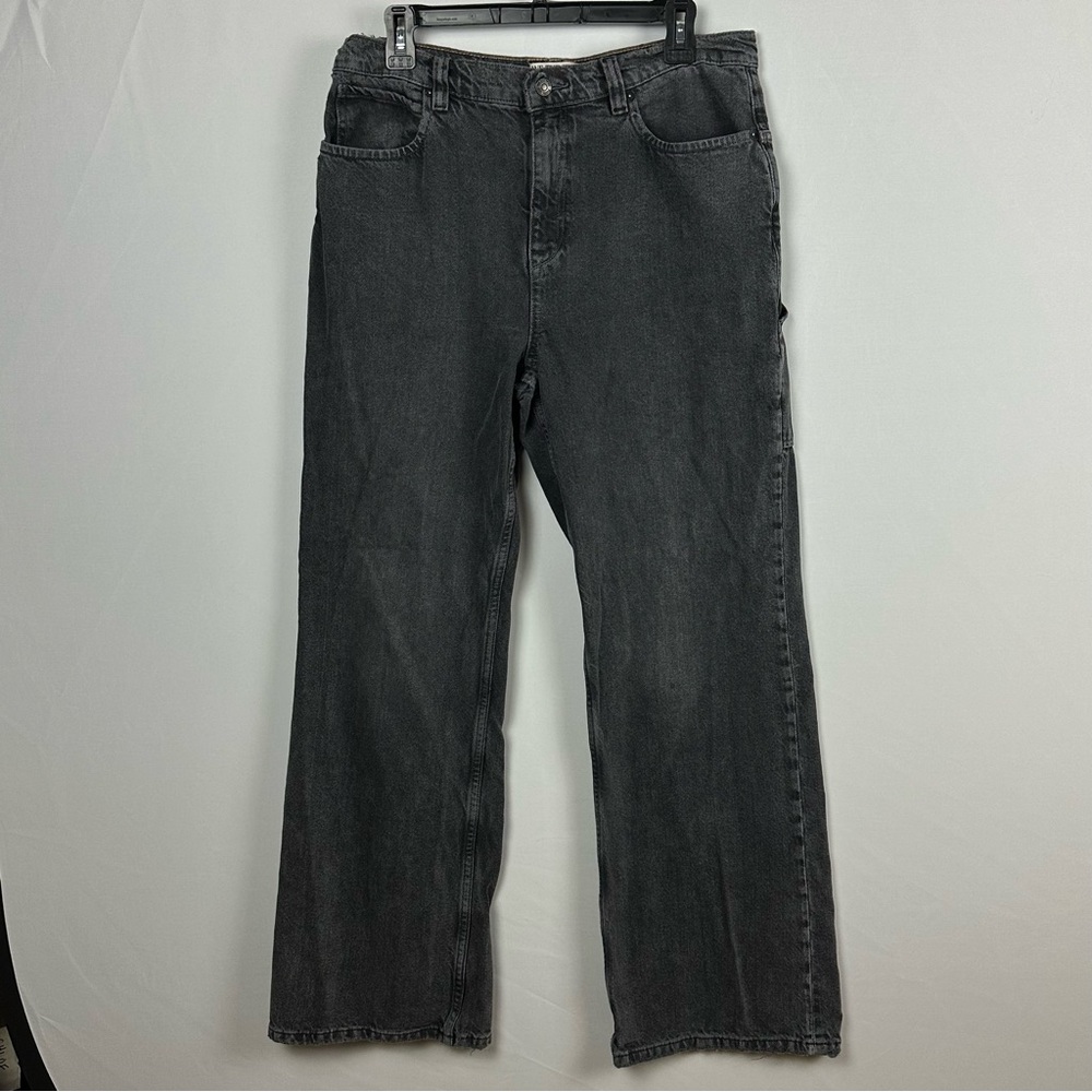 WE THE FREE Tinsley Baggy Mid Rise Straight leg black denim jeans - size 31 - Picture 7 of 9